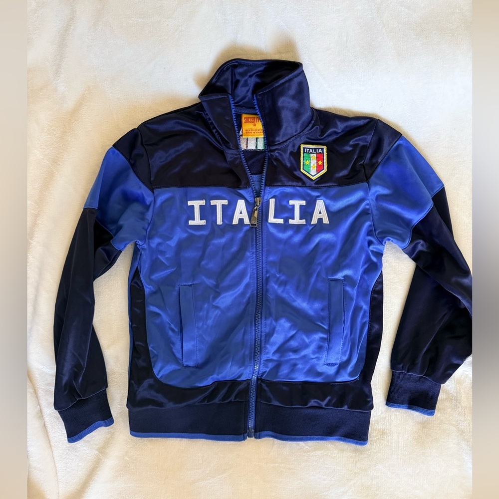 Boy's Italy Jacket Full Zip Italia Soccer Track Jacket Medium